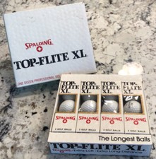 Spalding 1982 Top-Flite XL Golf Balls Box 12 - print "PEACOCK" VINTAGE NOS