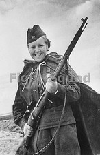 WW2 Picture Photo Sniper Maria Kuvshinova W Mosin Nagant rifle 2136