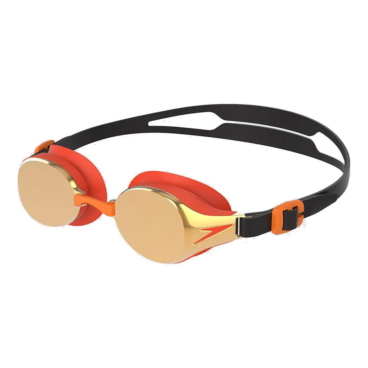 Speedo Hydropulse Mirrored Junior Goggles Black/Mango/Gold