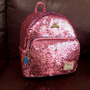loungefly pink sequin backpack