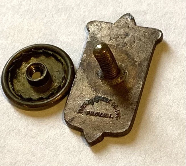 Prendedor de solapa PSAL de latón raro de The Wallace Co. Providence R.I. Foto 3 de 3