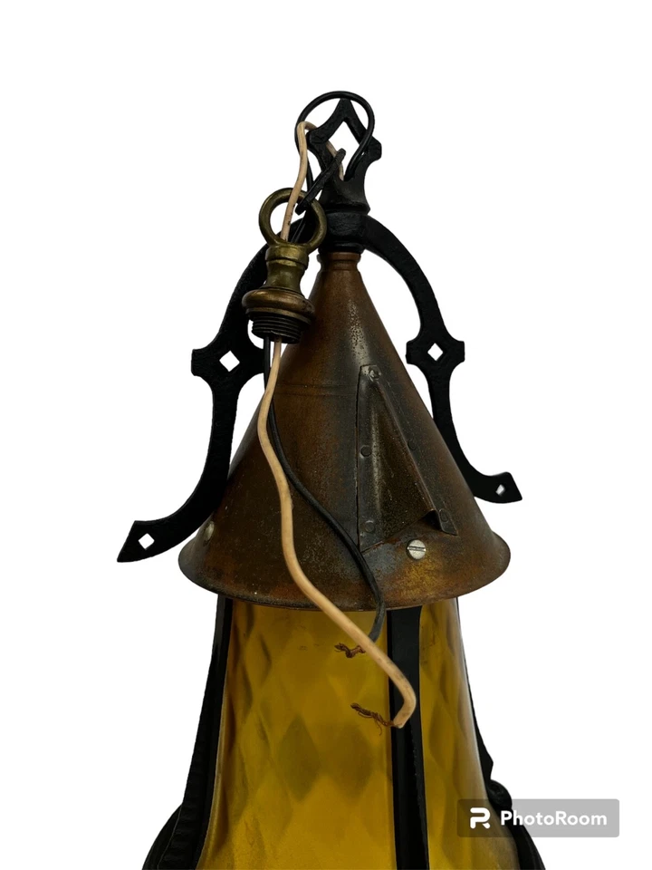 Lámpara colgante misión española de hierro fundido vintage Foto 4 de 4