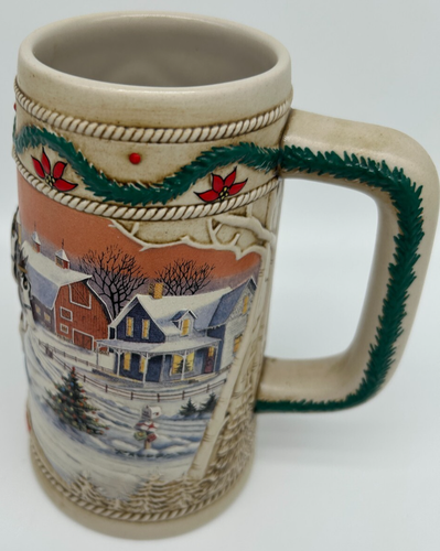 Budweiser Holiday Stein~1996 American Homestead~USED~Christmas Mug - Picture 4 of 7