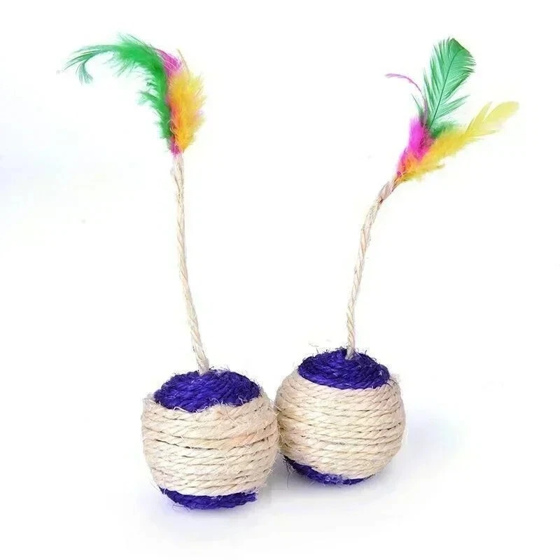 1PCS Cat Toy Sisal Scratching Ball Training Interactive Toy For Kitten Pet Cat - Image 4 of 4