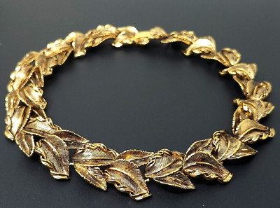 Signed Aerin Erickson Beamon New York Chunky GoldLeaves Necklace 18''