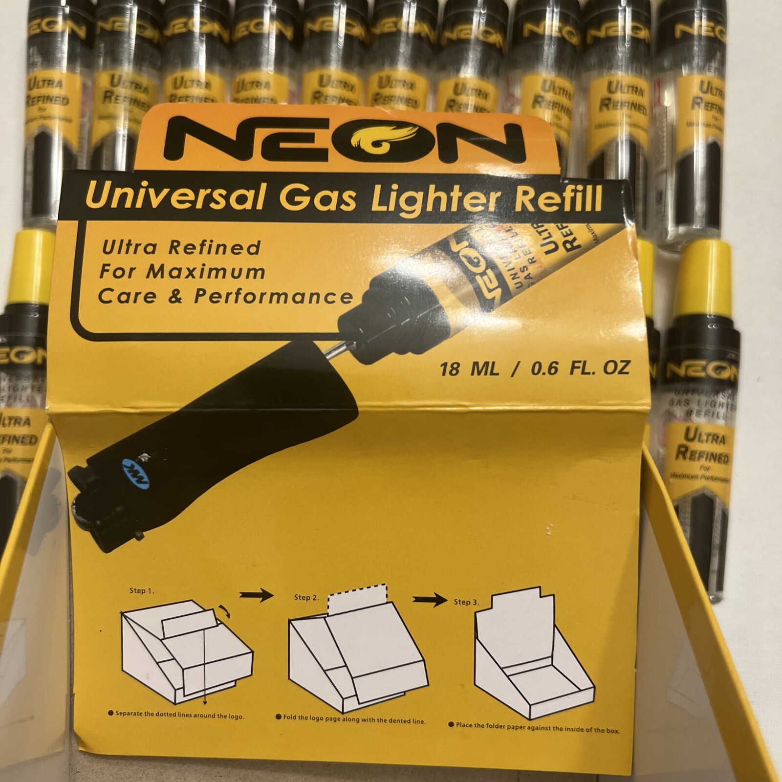 20x Neon 18ml Butane Refill Fuel Fluid for Lighter Single Double Jet Flame Torch