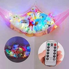 Stuffed Animals Net or Hammock with LED Light Hanging Toy Net Hammock for Stu.