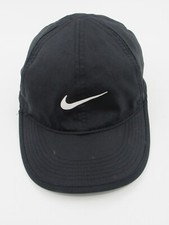 Nike Featherlight Hat Cap Dri-fit Black Tennis Running Strapback 6 Panel Sports