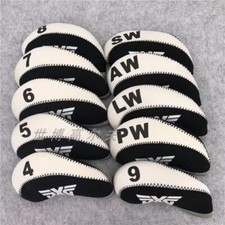 Classic PXG 10PCS Golf club Iron head cover Black  White style /.2 4-9 PLAS/W