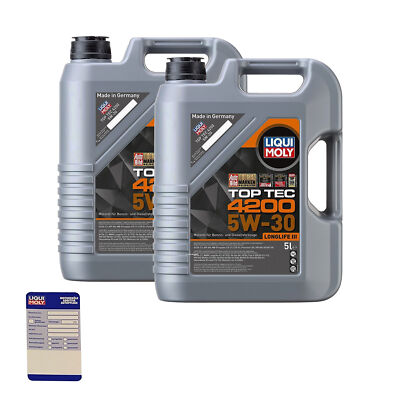 Liqui Moly 3707 LM 3707 Motoröl, Öl, Top Tec 4200 5 W-30 10L AUDI