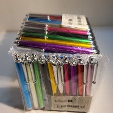 Pack of Ten Multi-Colored 4.5" Stylus Touch Screen Pens Universal Compatibility.