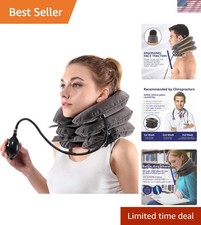 Cervical Neck Traction Device for Intant Neck Pain Relief - Inflatable Adju...