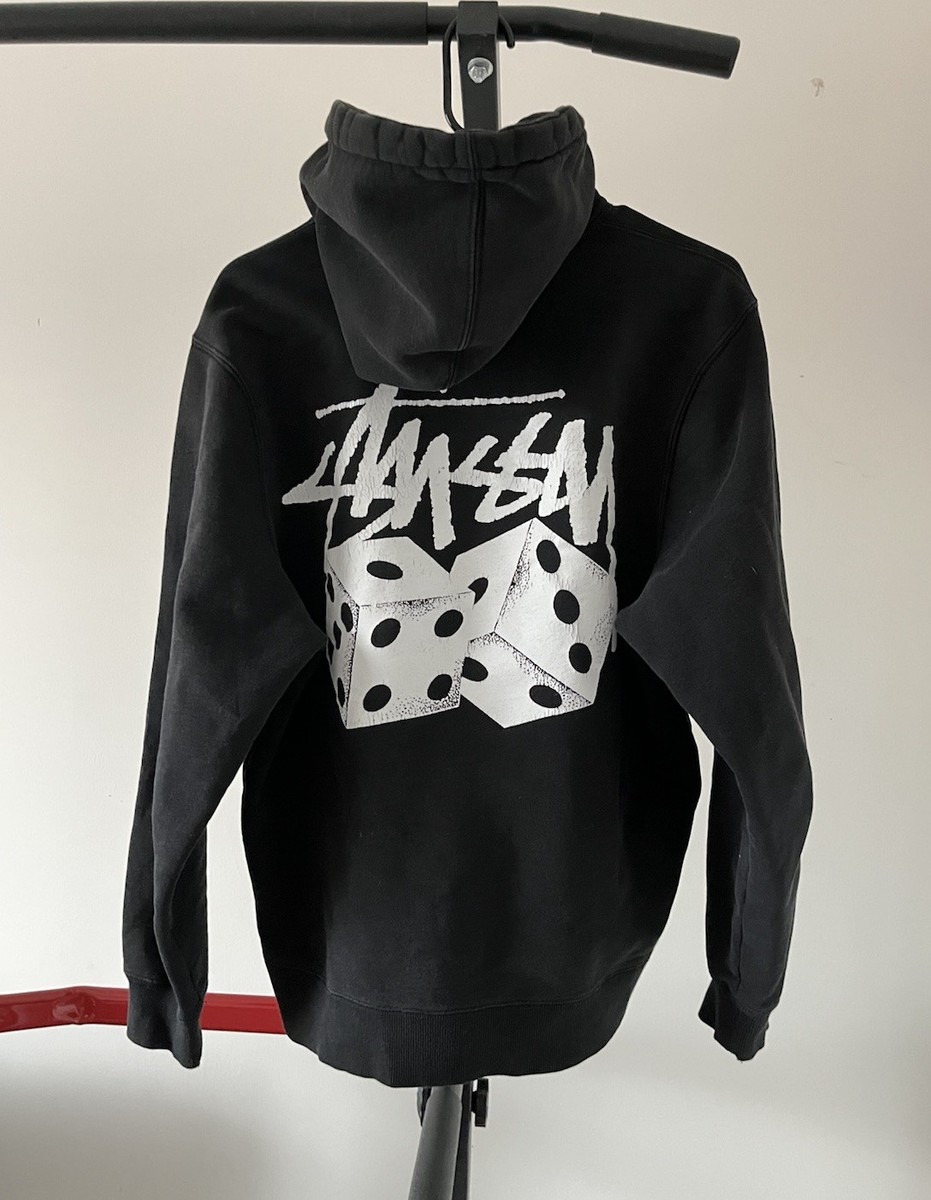Stussy Pair Of Dice Black White Hoodie Men's Size Medium | eBay