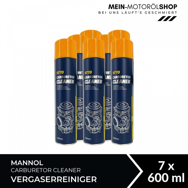 Mannol 9770 Carburetor Cleaner Vergaser Reiniger Vergaserreiniger Spray 7X600 ML-image