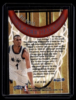 1997-98 Fleer Ultra Big Shots Anfernee Hardaway Orlando Magic #4
