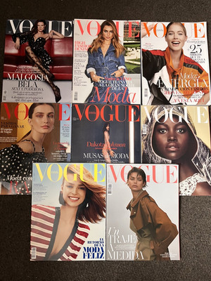 Vogue UK Magazines 2017 - 2019 - 8 various issues Spanish Portuguese
