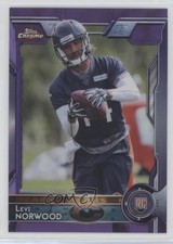 2015 Topps Chrome Rookies Purple Refractor Levi Norwood #189 0a1