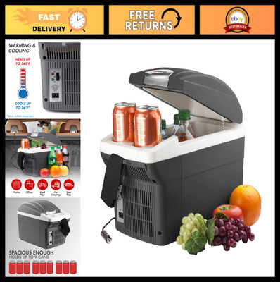 Portable 12V Electric Cooler & Warmer, 6 Quart Capacity, Small Fridge for Car, R
