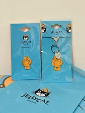 New Jellycat Orange Bashful Luxe Amberley Bunny Keyring & Pin Badge Set Genuine 