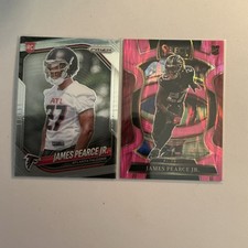 2025 Panini Select - Concourse James Pearce Jr. #48 Pink Prizm (RC) & Prism #364