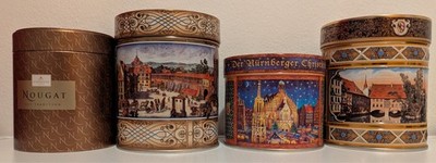 4x Blechdosen - Lebkuchen-Schmidt Nürnberg - Niederegger Lübeck