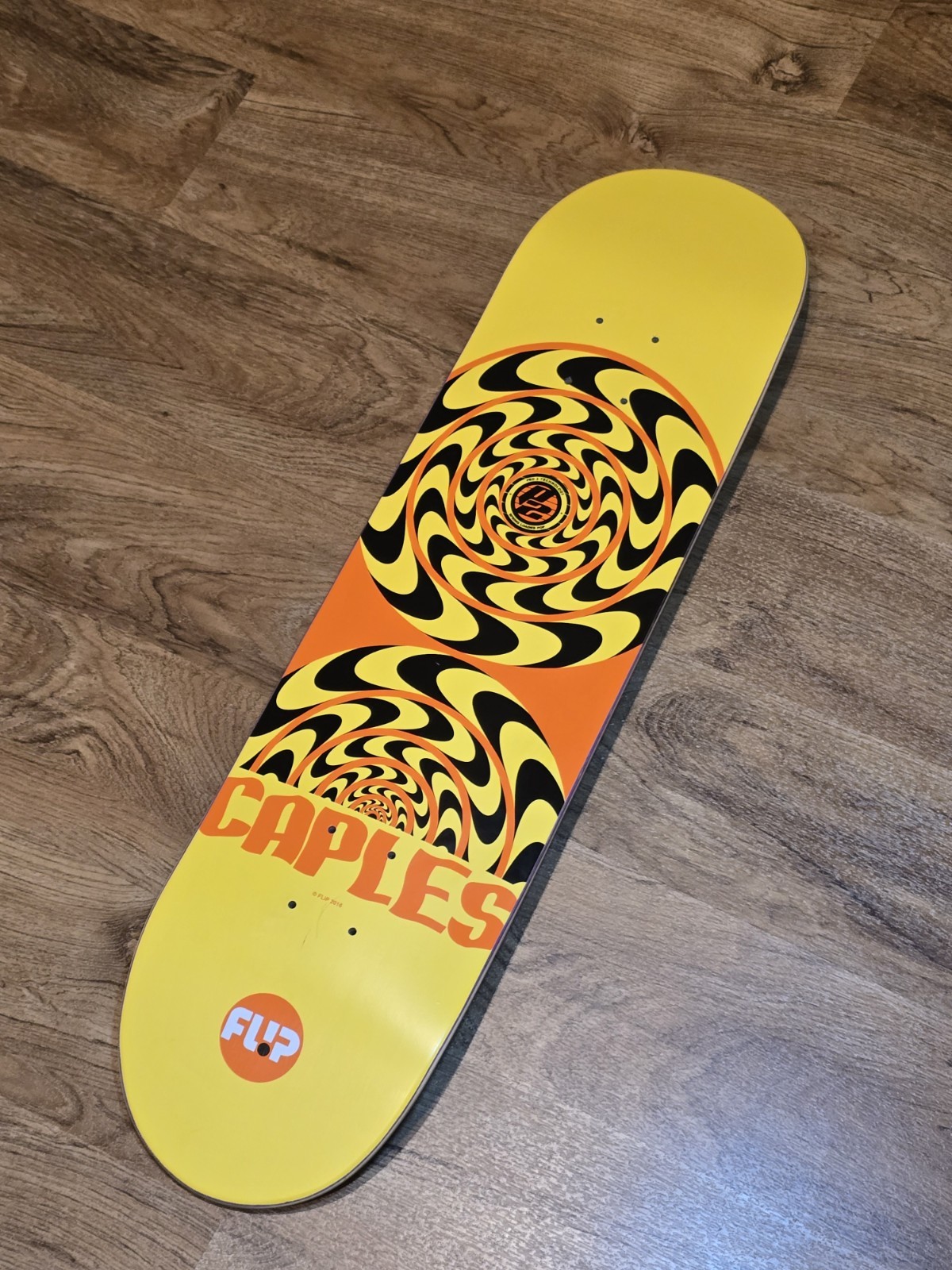 2016 Flip Curren Caples 8.&rdquo; Skateboard Deck Nos Yellow 