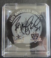 Los Angeles Kings BRYAN SMOLINSKI #21 Signed Autographed Puck COA & 8 X 10 Card