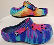 Crocs Unisex Adult Tie Dye Clog Size M 6/W 8 Fleece Lined