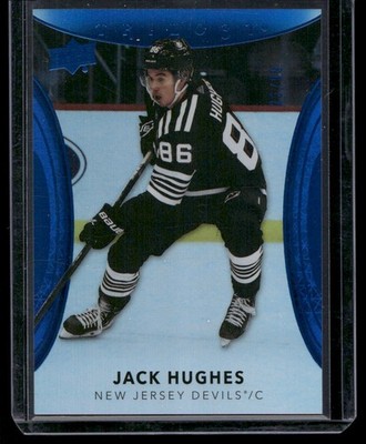 2022-23 Upper Deck Trilogy #55 Jack Hughes Blue #/99