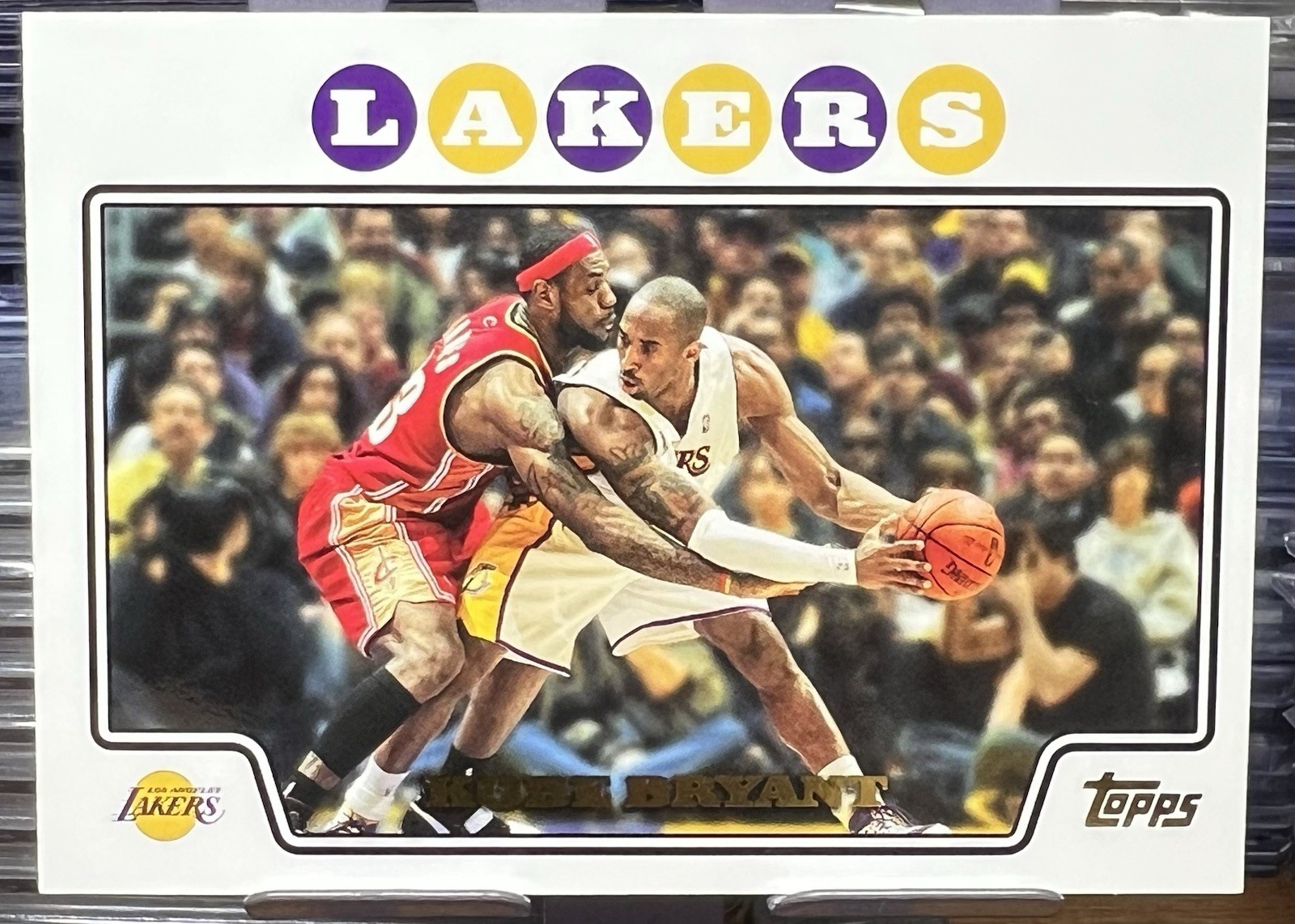 2008-09 Topps "Gold Foil" #24 KOBE BRYANT w/ Lebron James Lakers