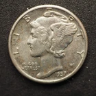 1937 **P** MERCURY SILVER DIME **NICE   ** FREE SHIPPING! C0593