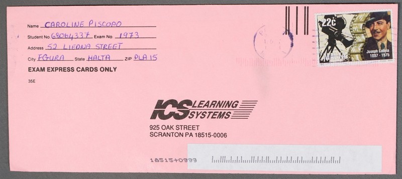 MayfairStamps Malta Egura to Scranton PA Cover aaz_43443