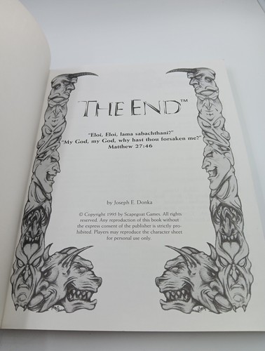 Vintage 1995 End : Role Playing Game by Joseph Donka (Softcover) - Picture 4 of 10