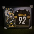 James Harrison Signed Framed Authentic NFL Steelers Jersey with Custom Art RARE