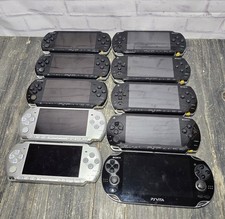READ Lot of 10 Sony Handheld Consoles 9 PSP & 1 Vita AS IS FOR PARTS