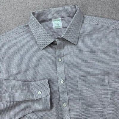 Brooks Brothers 1818 Milano Dress Shirt Mens 18 36 Purple Textured Micro