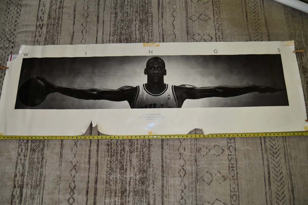 Michael Jordan Wings Poster Indiana Vintage Sports Posters for