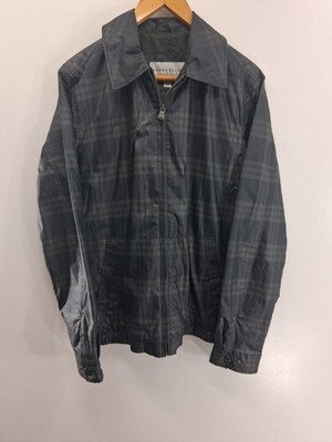 Perry Ellis Portfolio Jacket Mens Size Small Water Resistant Rain Jacket Plaid