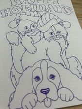 Lisa Frank Color Your Own Christmas Card