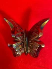 Vintage FENTON Multicolor Iridescent Carnival Glass Butterfly Paperweight