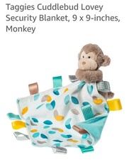 New NWT Taggies Mary Meyer Monkey Cuddlebud Blankie Lovey Security Blanket