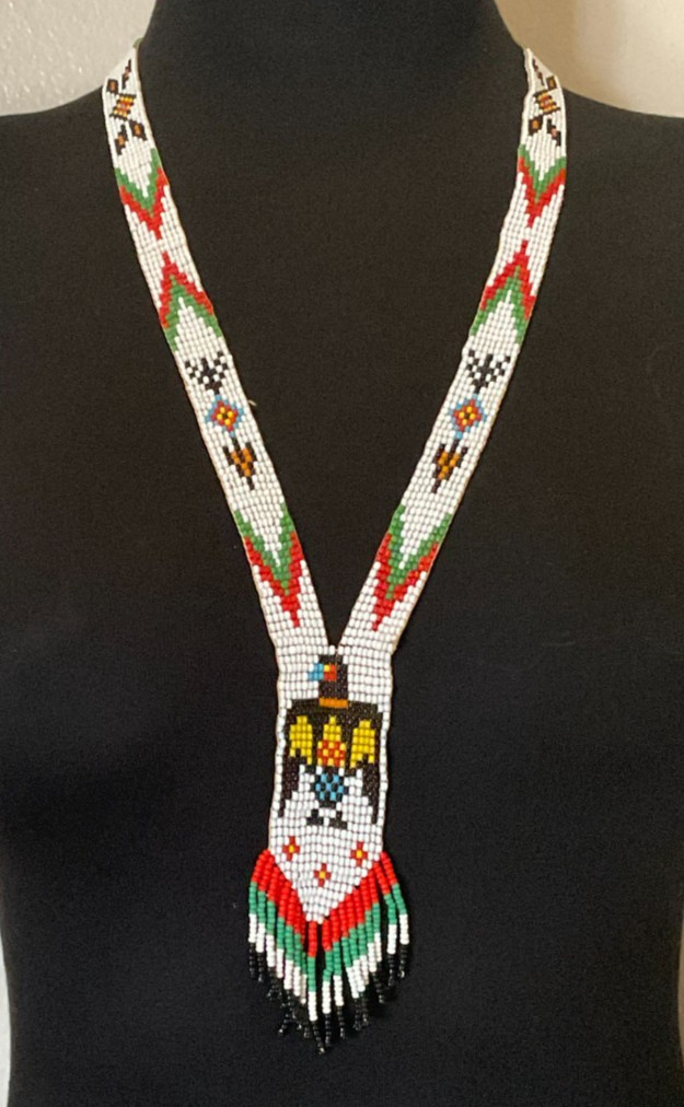 Authentic Native American Custom Thunderbird Whit… - image 1