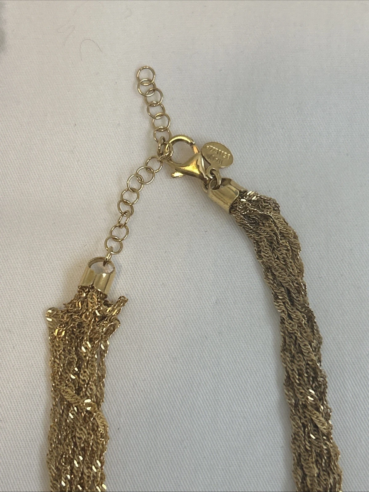 Bellezza 24” Diamond Cut Twinkle Chain Necklace 11 Strand w/ 18k Gold Fill Italy - product detail image 4