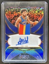 2024-25 Panini Select Ajay Mitchell Rookie Auto RC Patch Blue Prizm #/49
