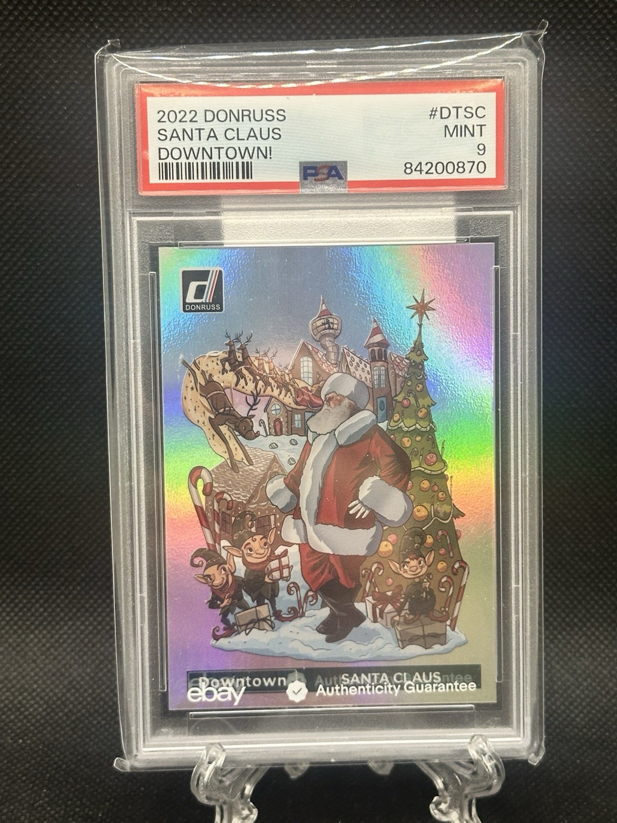 2022 Panini Donruss Downtown Santa Claus #DT-SC Case hit SSP Christmas PSA 9