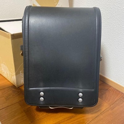 Japanische Randoseru Leder Schultasche TSUCHIYA KABAN Schwarz Basic Kinder Ge...