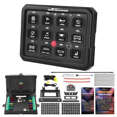 Schalterpanel 12 Gang Fo Auto Boot UTV ATV Offroad 4 Modi Touch Control RGB LED