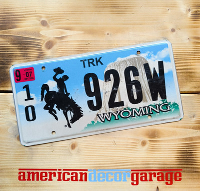 USA Nummernschild/Kennzeichen/license plate * Wyoming Bucking Bronco *