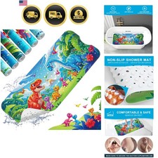 Baby Bath Mat for Tub Non Slip Kids Bath Mat - 40''x16'' Extra Long Cartoon B...