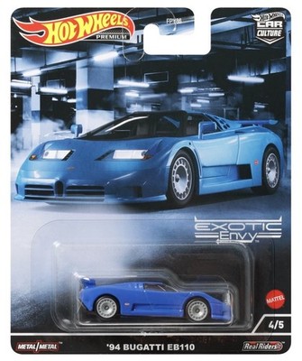 2022 Hot Wheels 1:64 Car Culture Exotic Envy 1994 Bugatti EB110 Diecast Car